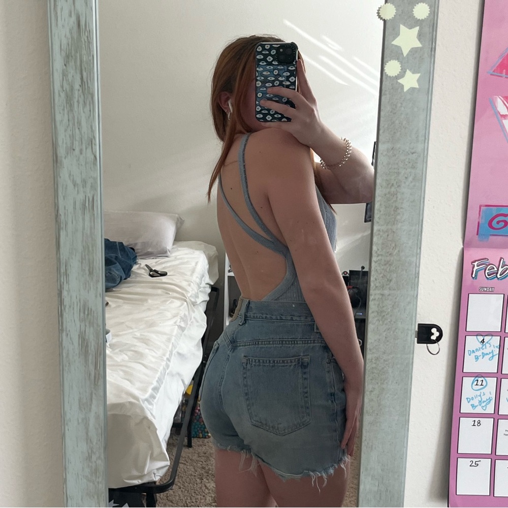 out from under urban outfitters blue bodysuit